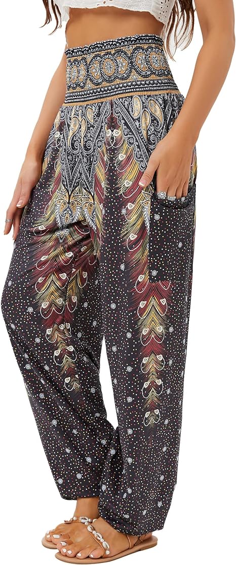 EXIER  High Waist Harem Pants